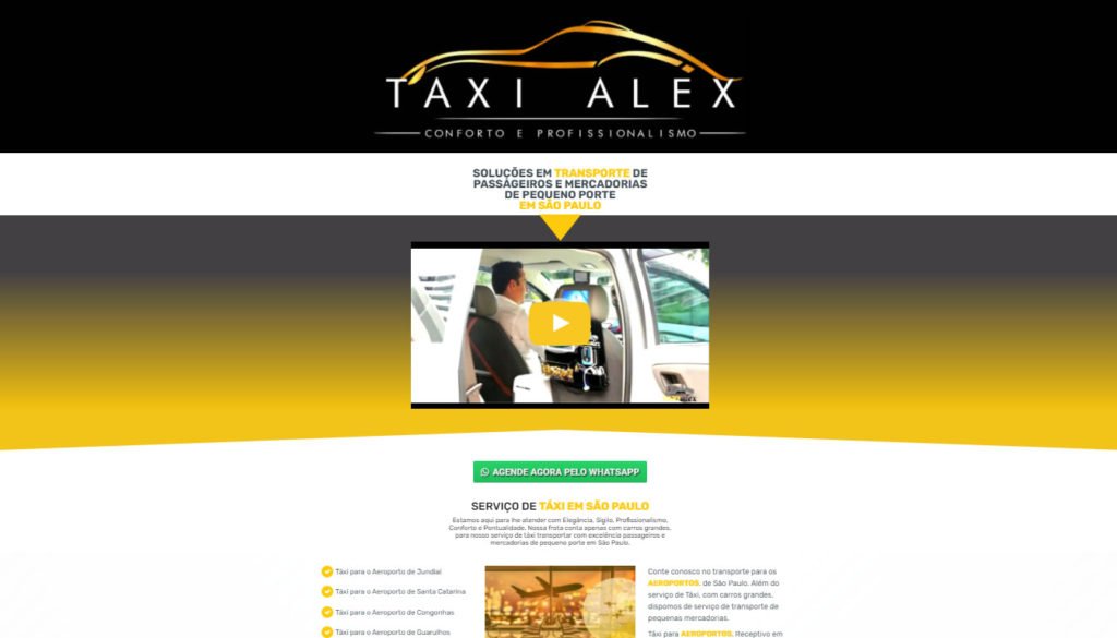 Criação de Página de Vendas Táxi Alex