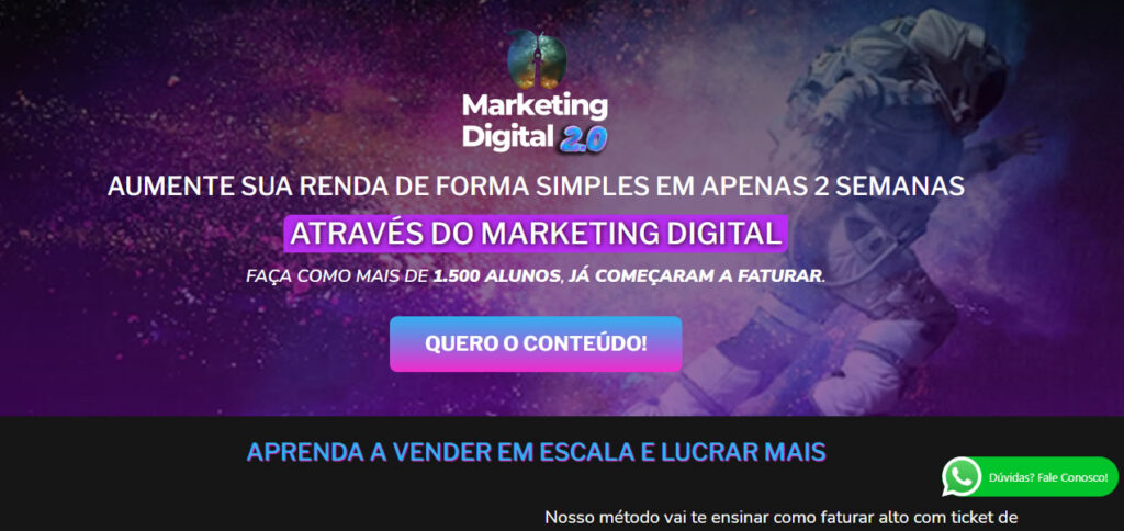 Criação Página de Venda Marketing Digital 2.0