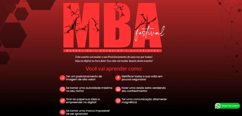 Criação de Página de Venda MBA Festival