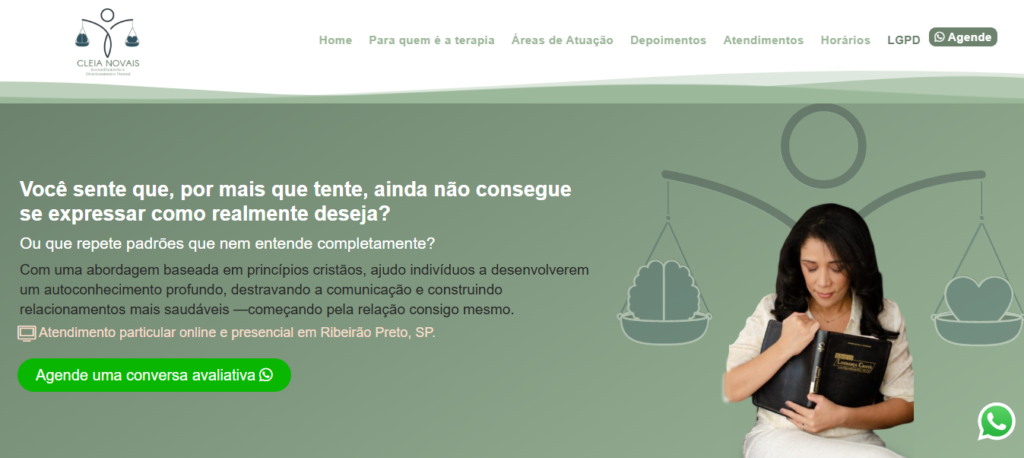 Criação de site Cleia Novais